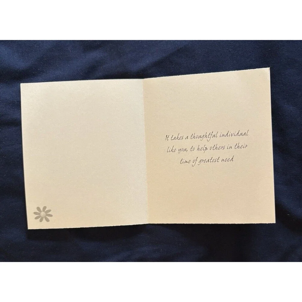 Thank You Card with White Envelope | Flower design by Habitat